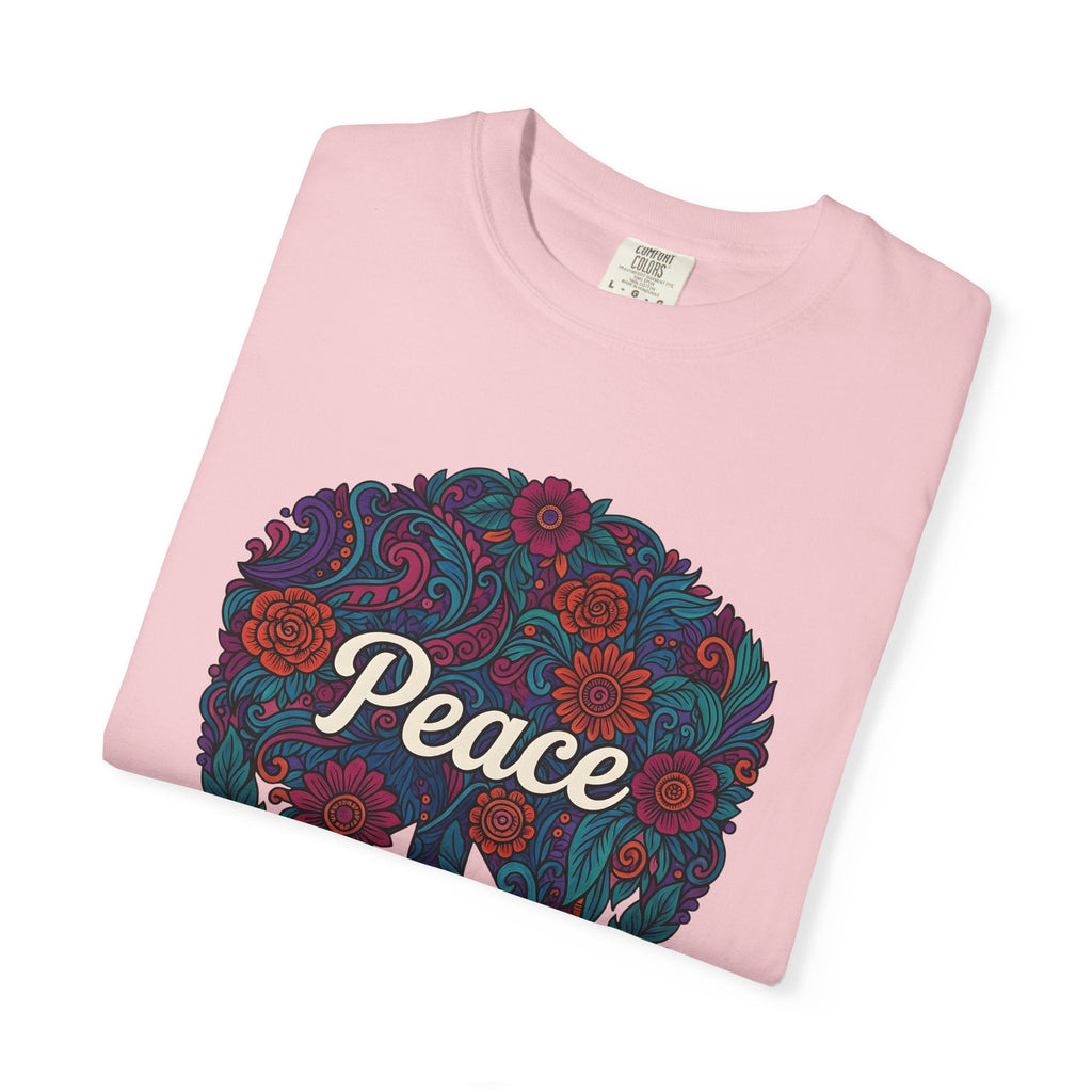 Peace Sign Floral Shirt Hippie Festival Unisex Gift Boho product image 11