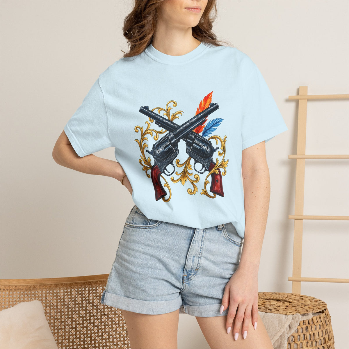 Crossed Revolvers Shirt Cowgirl Country Gift for Women product image 9