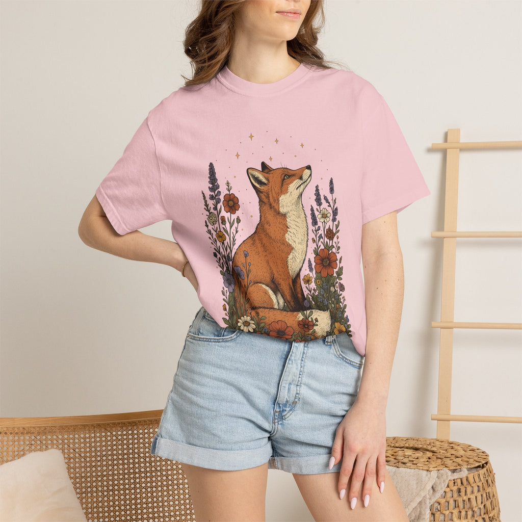 Fox Blossom Shirt Animals & Flowers Trees Unisex Gift Folk product image 12