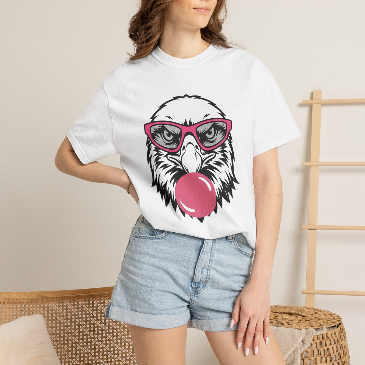 Eagle Goggles Shirt Animals Funny Unisex Gift Cartoon Tee product image 6