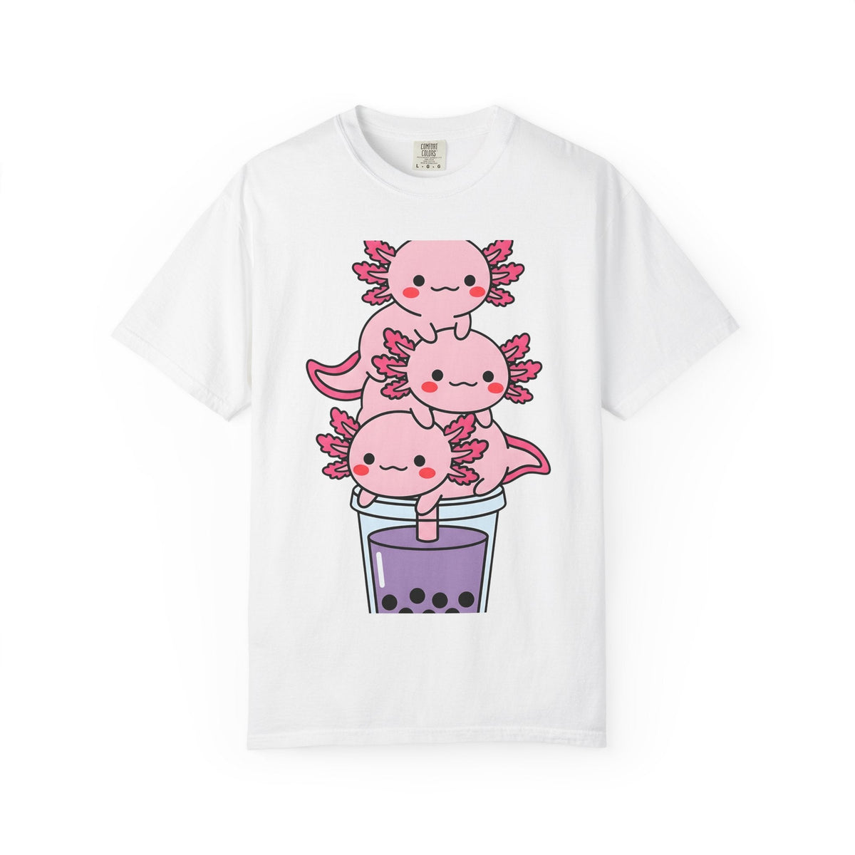 Axolotl Tea Shirt Drinks Pets Unisex Gift Cute Tee Mexican product image 1