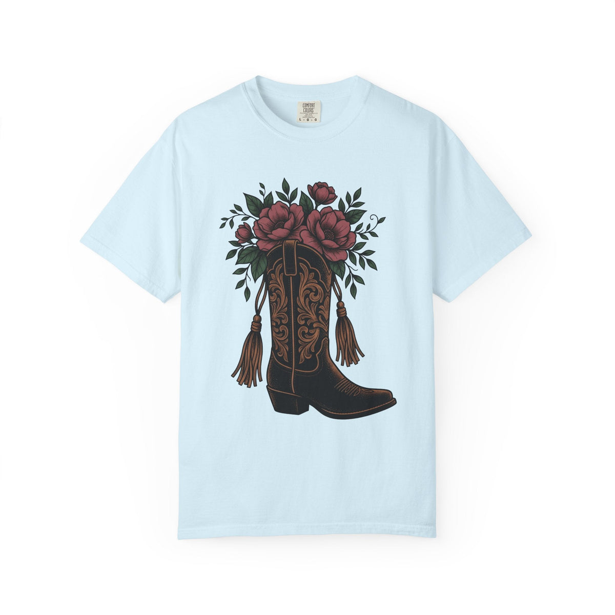 Cowgirl Boot Floral Shirt Rodeo Gift for Women Ethnic Tee product image 2