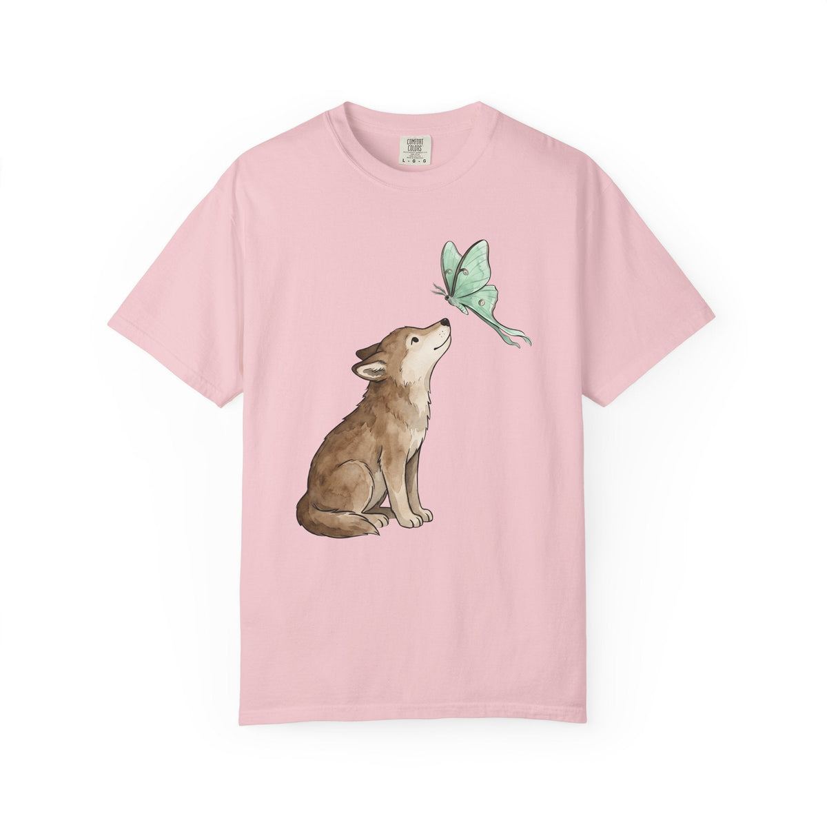 Wolf Butterfly Shirt Animals Wildlife Unisex Gift Pastel product image 3