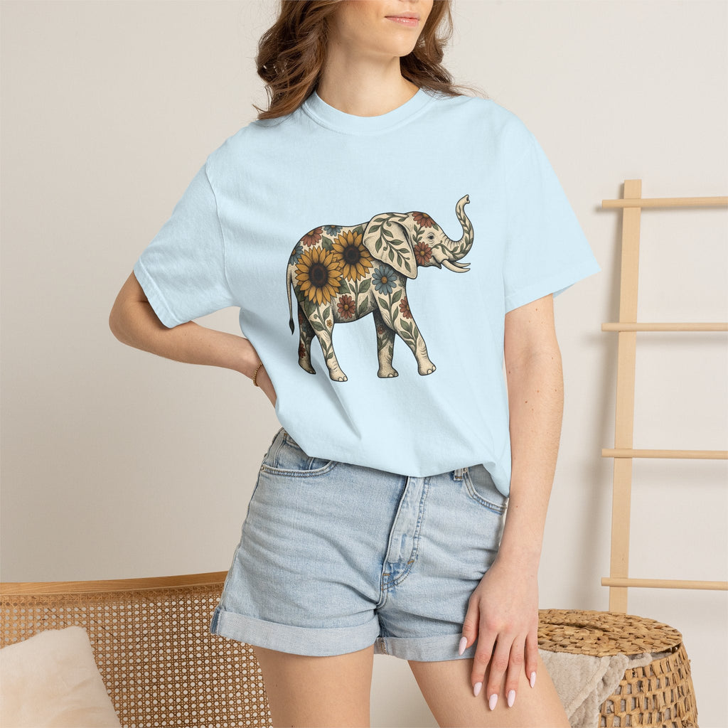 Elephant Flower Shirt Animals & Flowers Outdoors Unisex product image 9