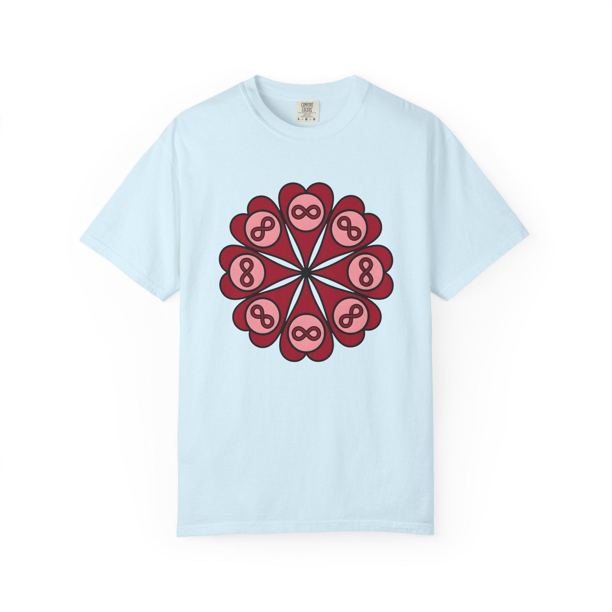 Love Mandala Shirt Boho Chic Romance Unisex Gift Simple Tee product image 2