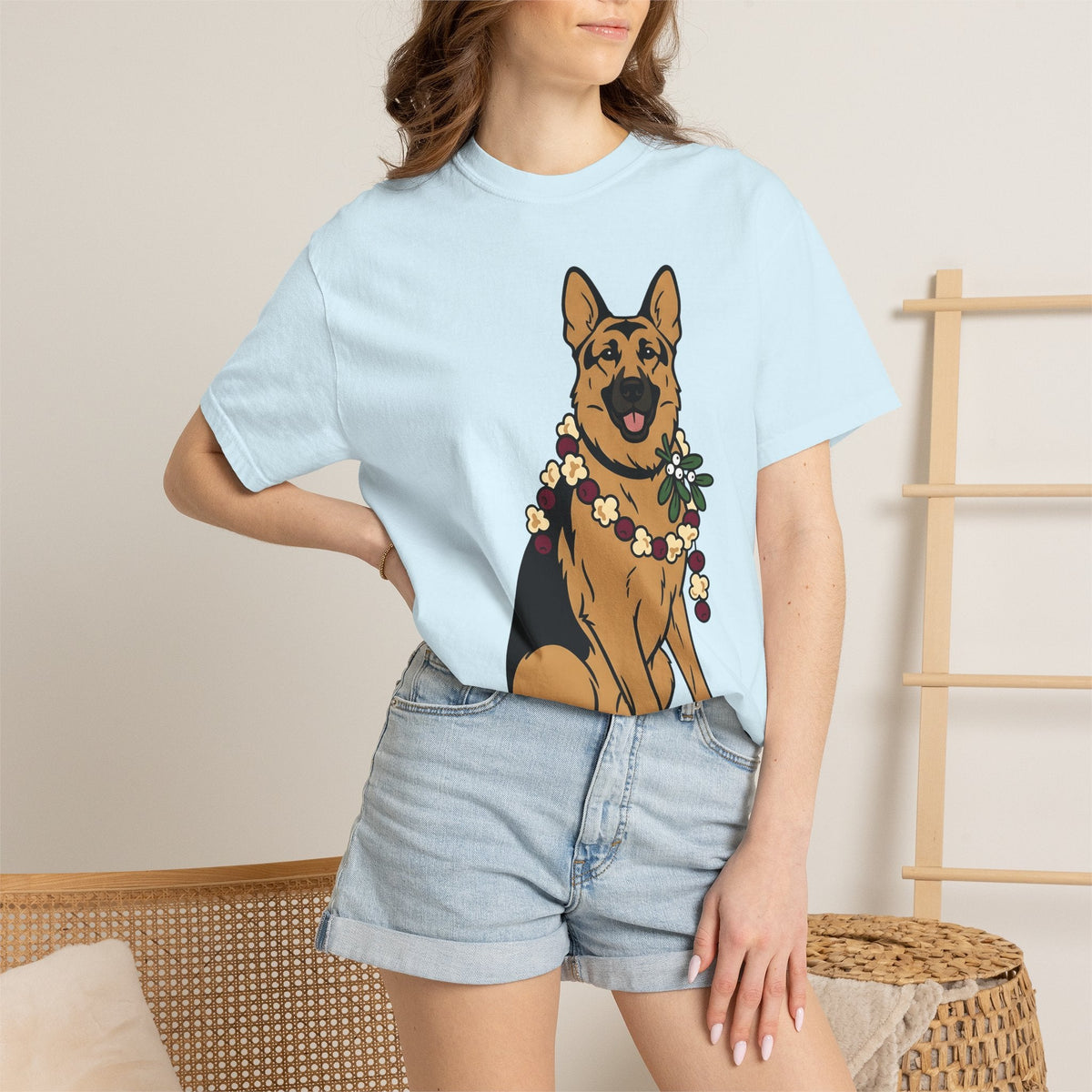 German Shepherd Shirt Dog Christmas Unisex Gift Cartoon Tee product image 9