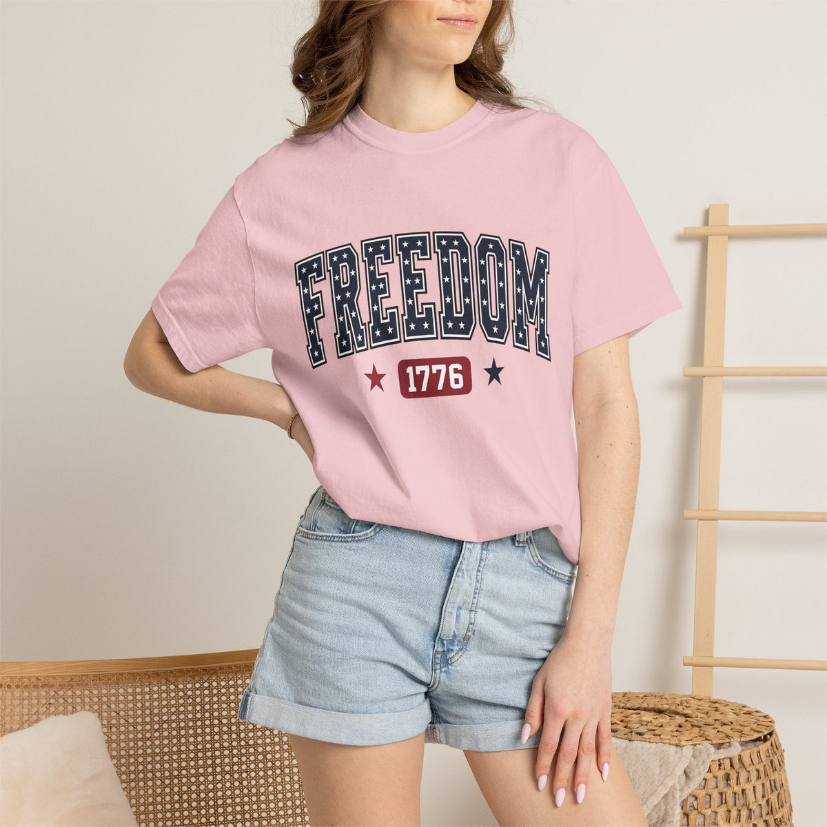 Star Pattern Text Shirt America Holiday Unisex Gift product image 12