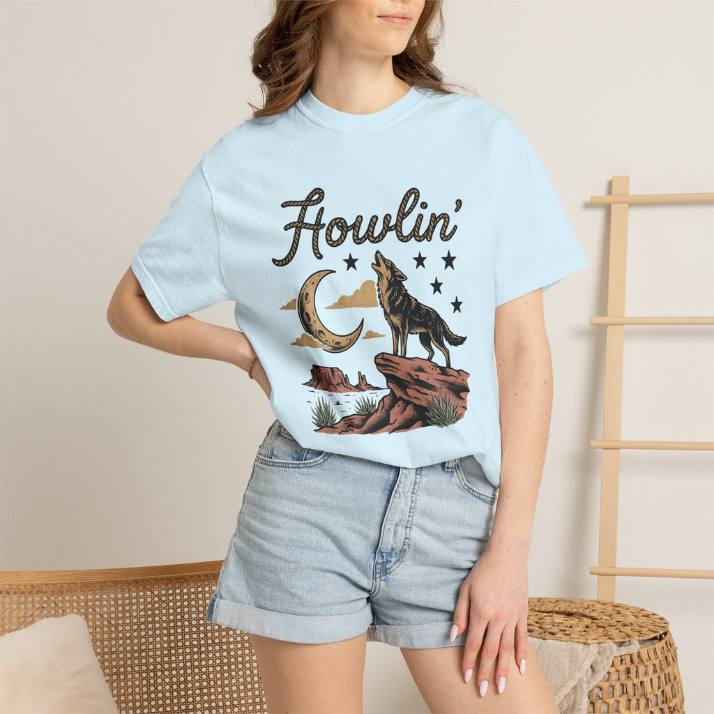 Wolf Howling Shirt Cowgirl Cowboy Gift for Women Retro Tee product image 9
