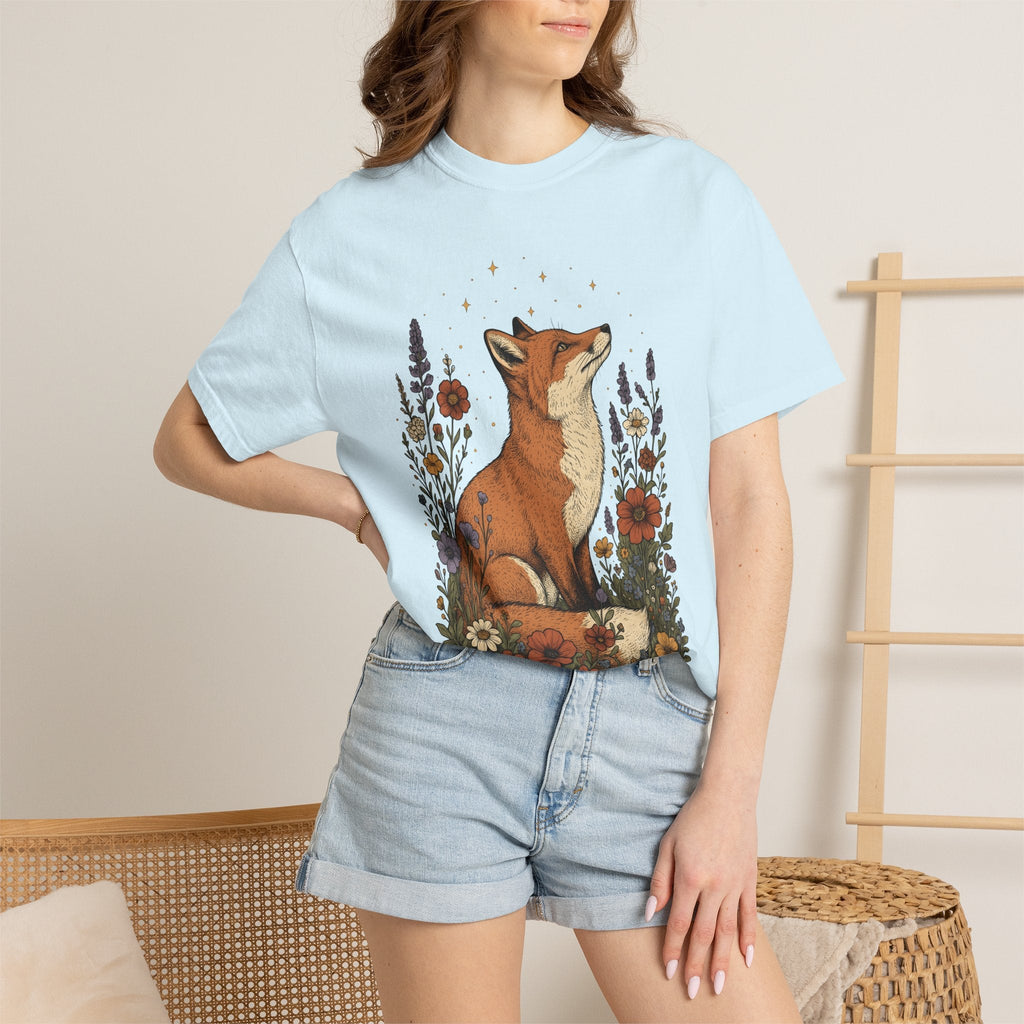 Fox Blossom Shirt Animals & Flowers Trees Unisex Gift Folk product image 9