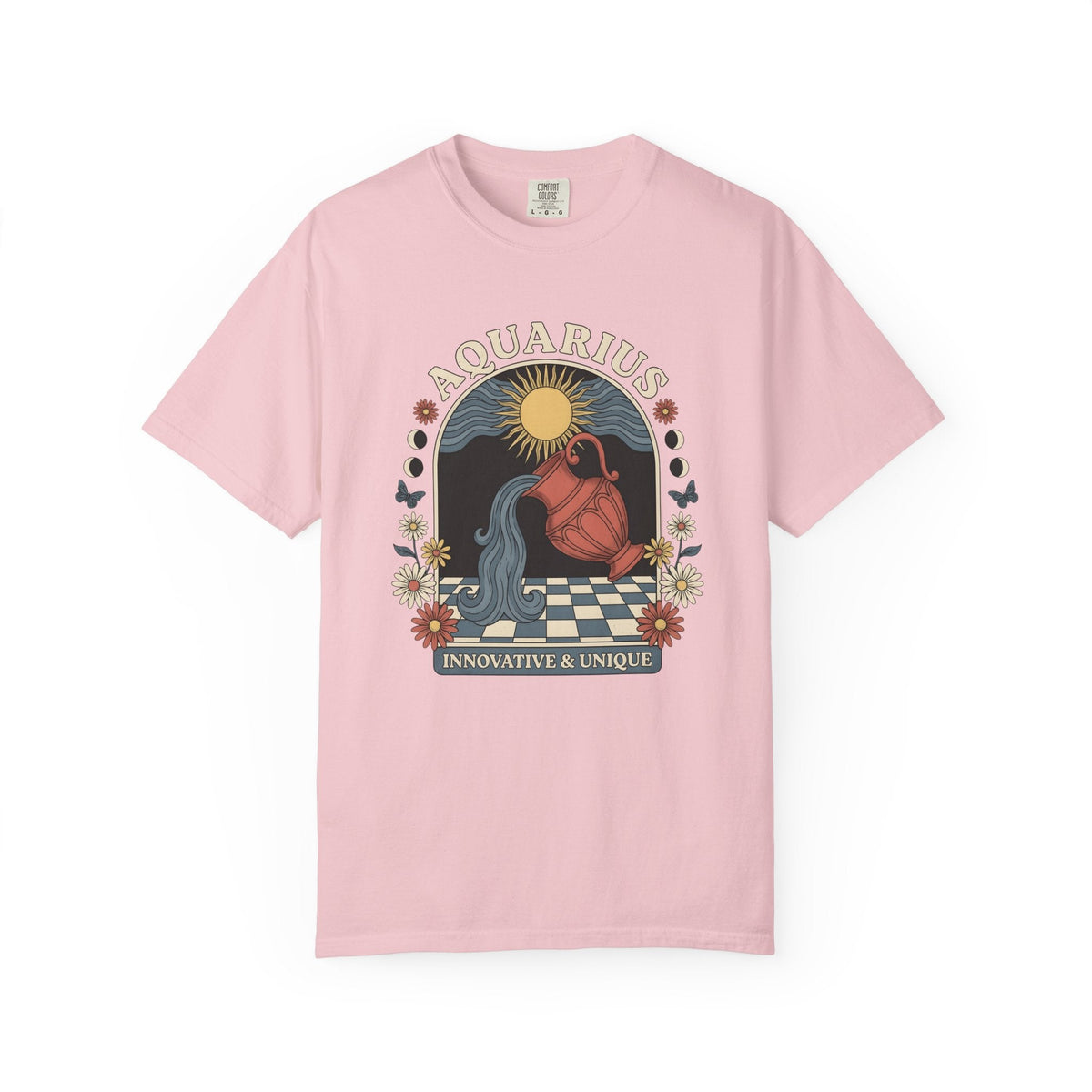 Aquarius Symbol Shirt Boho Chic Star Sign Unisex Gift Line product image 3