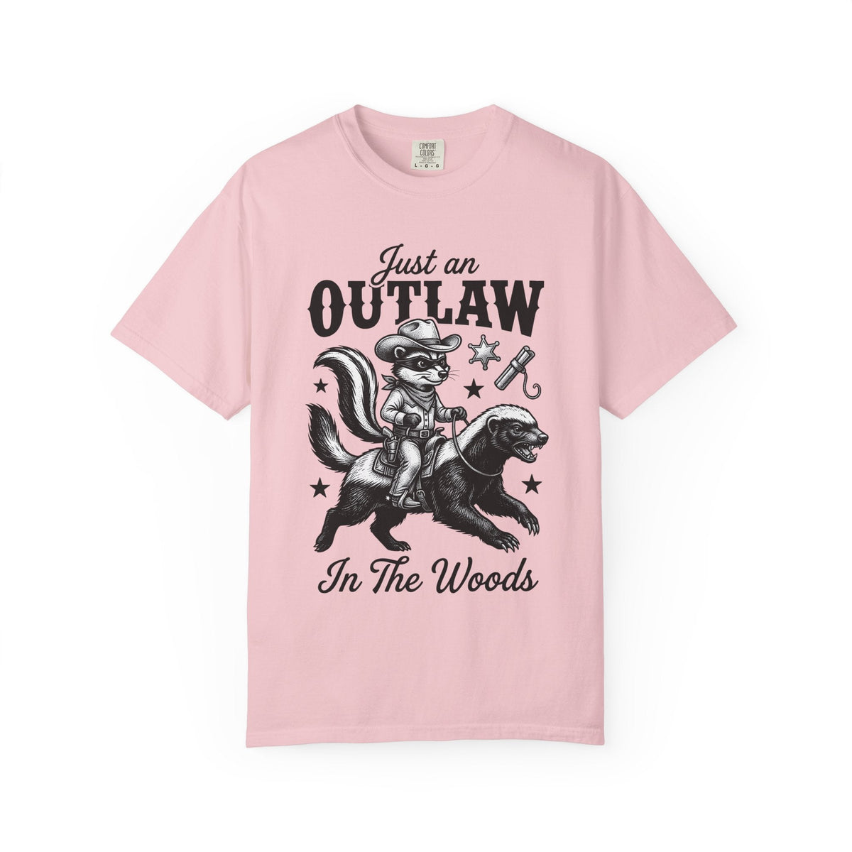 Raccoon Cowboy Retro T-Shirt – Funny Western Wildlife product image 3