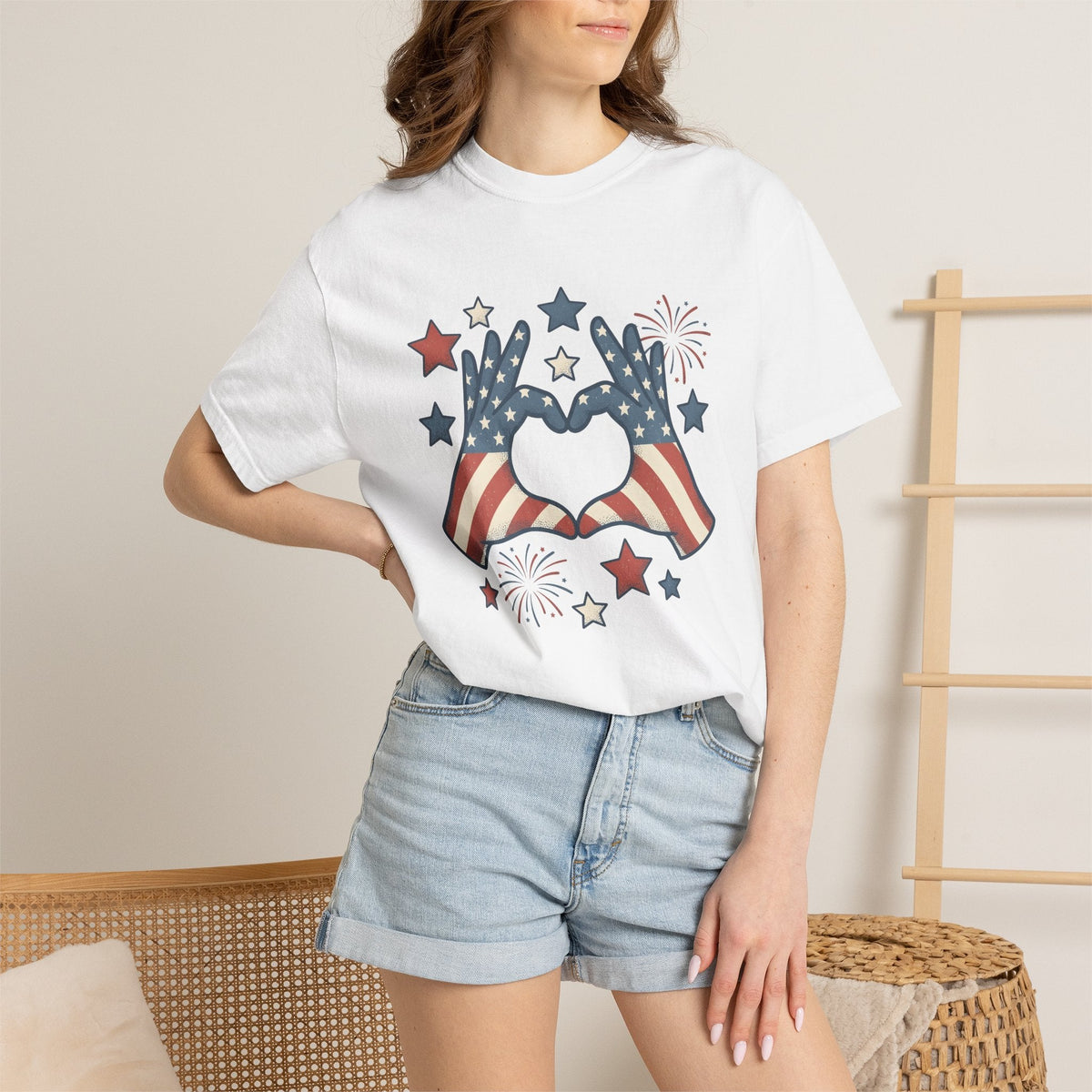 Patriotic Palms Shirt 4th Of July Event Unisex Gift Hand product image 6