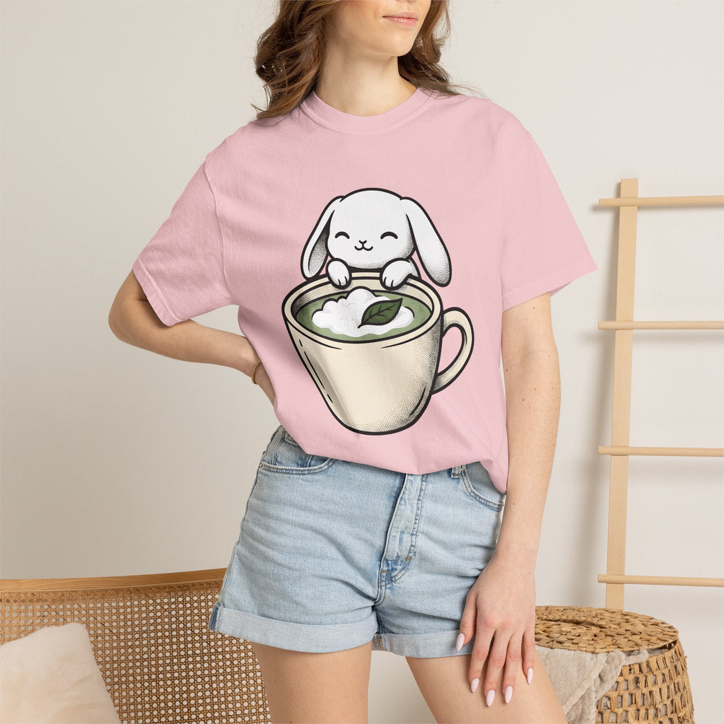 Rabbit Coffee Mug Shirt Coffee Pet Unisex Gift Cute Tee Bunny T-Shirt Coffee Fan