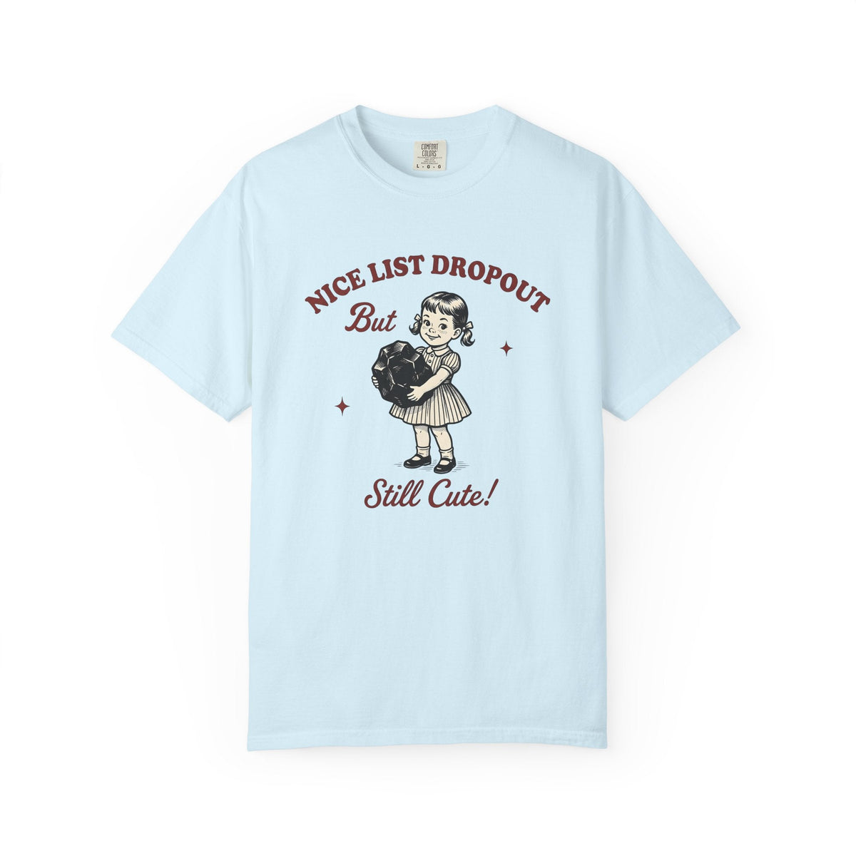 Girl With Coal Shirt Christmas Comedy Gift for Women Rustic product image 2