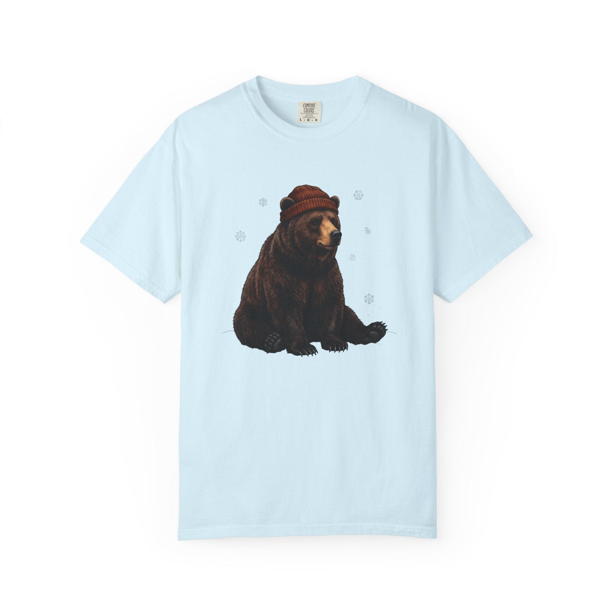 Bear Beanie Shirt Animals Cold Gift Women Sketch Tee product image 2