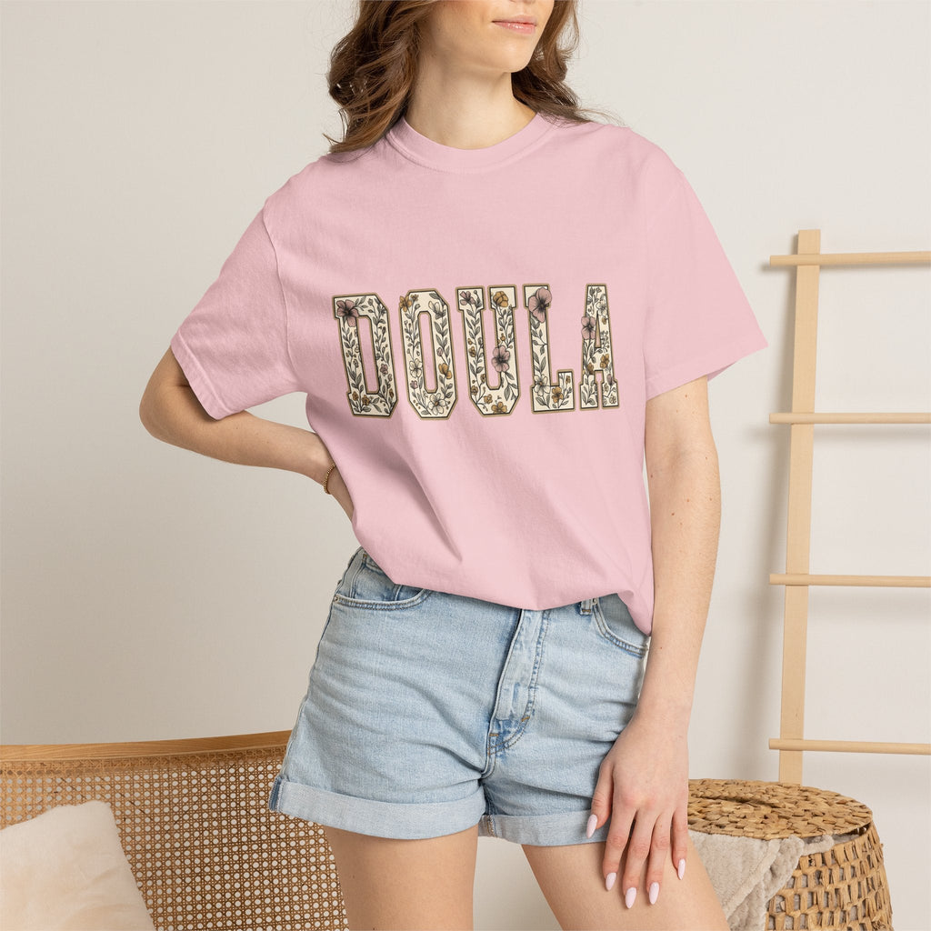 Botanical Block Letters Shirt Doula Bouquet Unisex Gift product image 12
