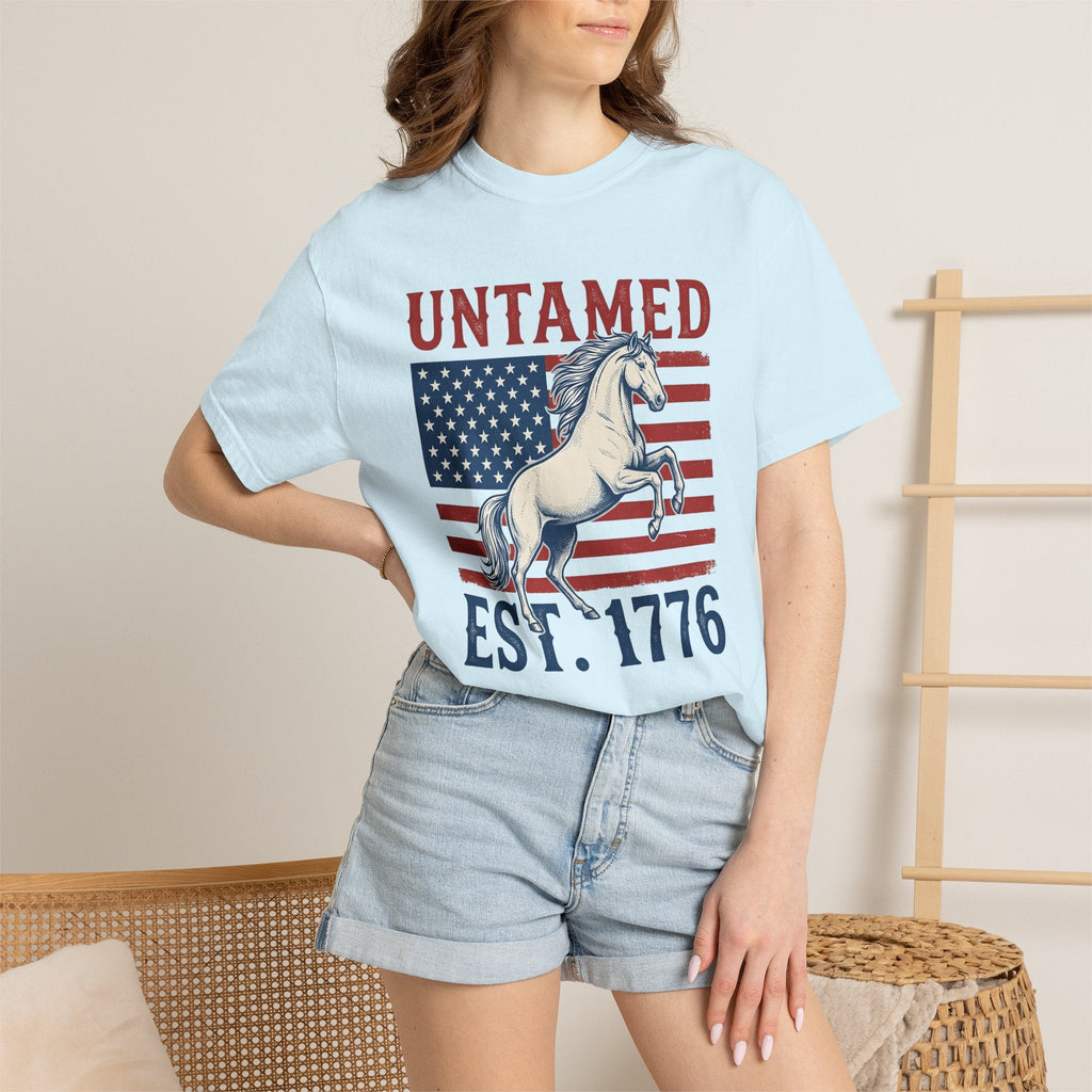 Patriotic Horse Shirt America Western Unisex Gift Vintage product image 9