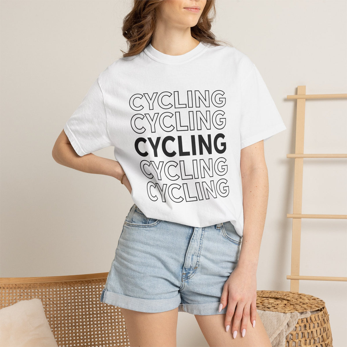 Bike Lettering Shirt Cycling Gym Unisex Gift Strong Tee product image 6