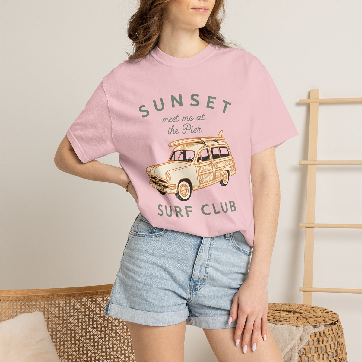 Vintage Surf Wagon Shirt Surfing Beach Unisex Gift Retro product image 12