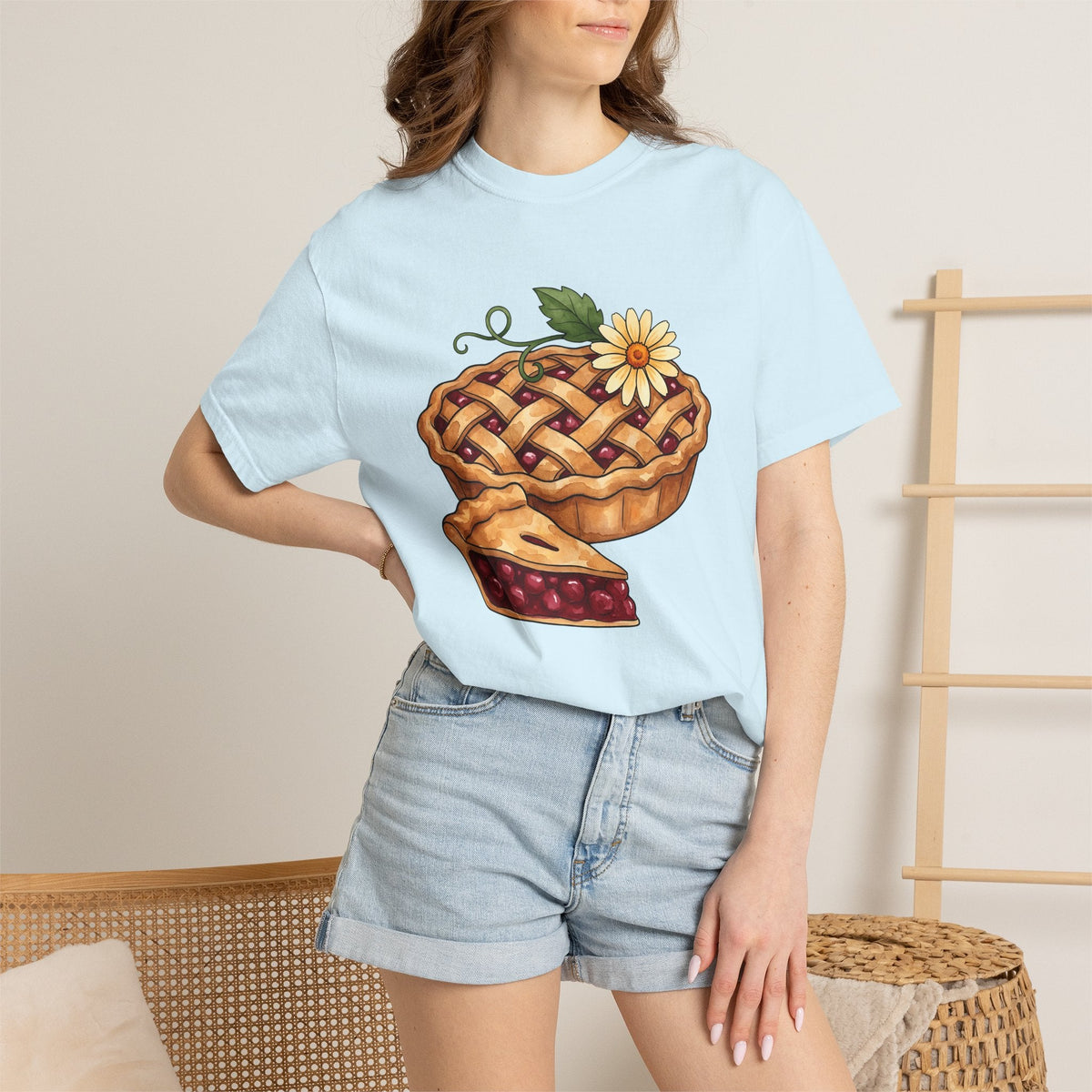 Cherry Pie Shirt Desserts Baking Unisex Gift Watercolor Tee product image 9