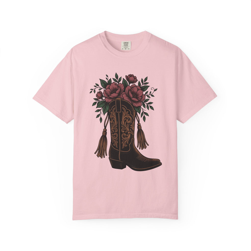 Cowgirl Boot Floral Shirt Rodeo Gift for Women Ethnic Tee product image 3