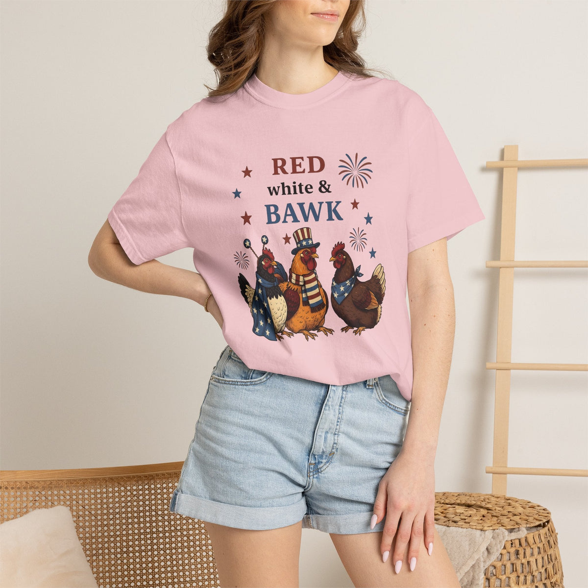 Freedom Chickens Shirt 4th Of July Homestead Unisex Gift product image 12