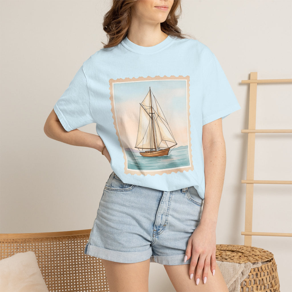 Sailboat Shirt Nautical Travel Unisex Gift Watercolor Tee product image 9