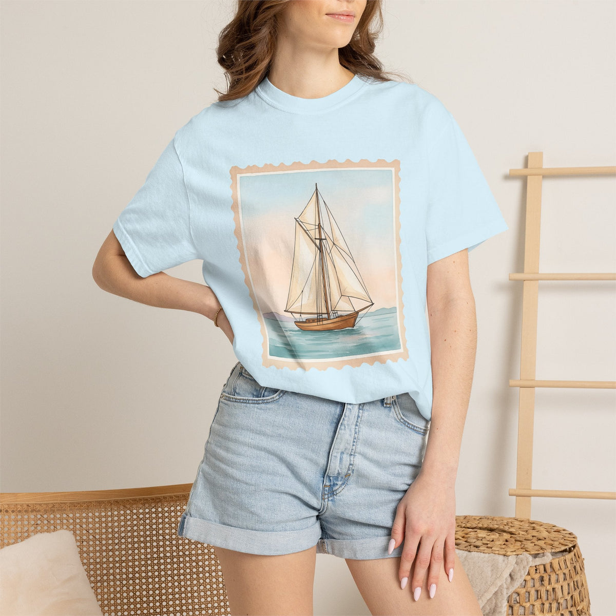 Sailboat Shirt Nautical Travel Unisex Gift Watercolor Tee product image 9