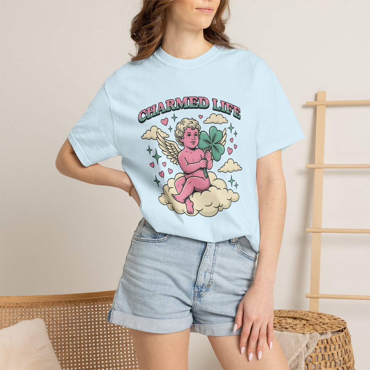 Angel Clover Shirt St Patricks Day Luck Unisex Gift Vintage product image 9