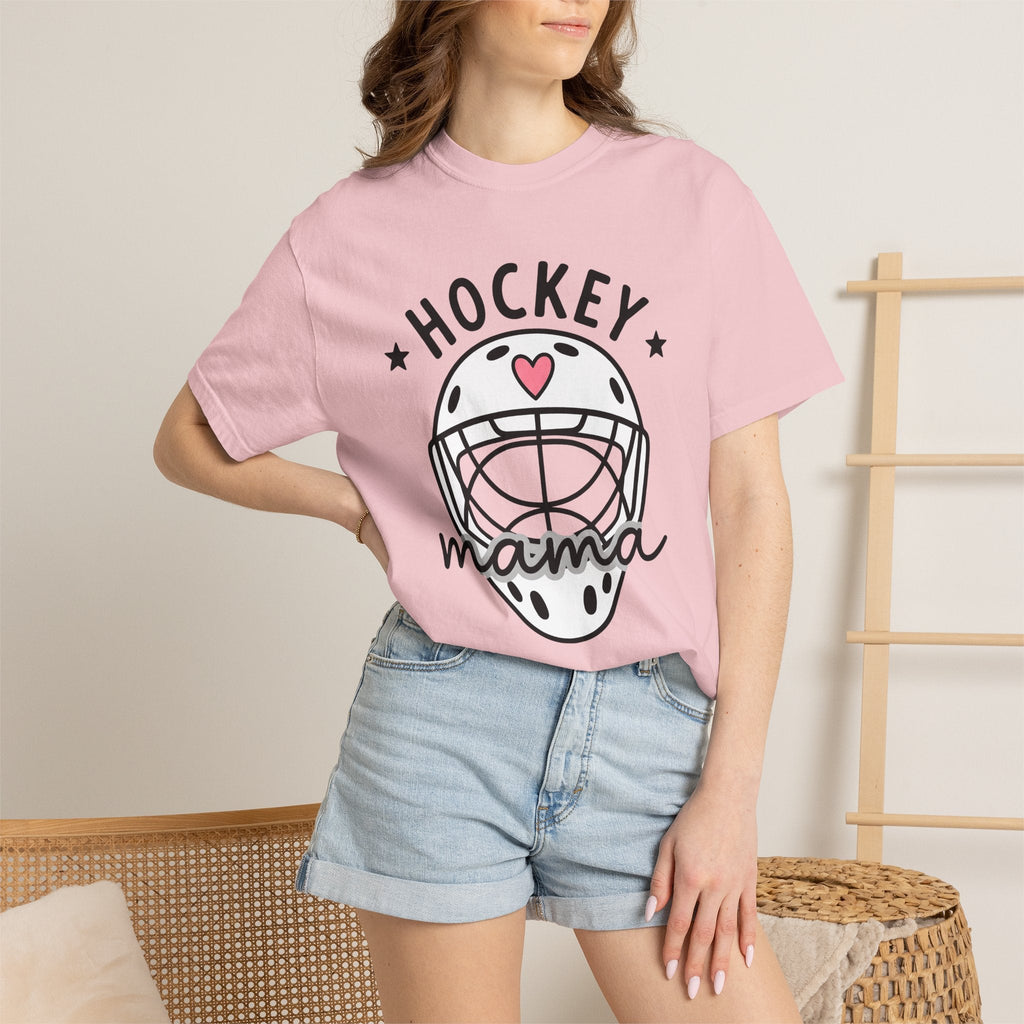 Hockey Helmet Shirt Moms Sports Gift for Women Cute Tee product image 12