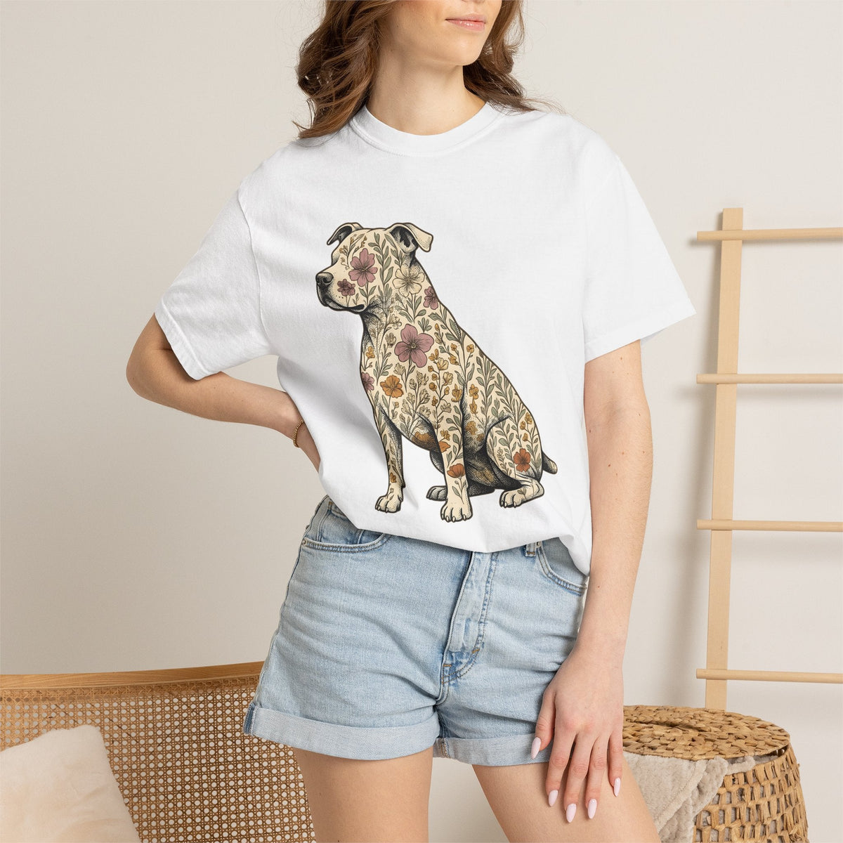 Blossom Dog Shirt Wildlife Gift Women Tribal Tee Puppy product image 6
