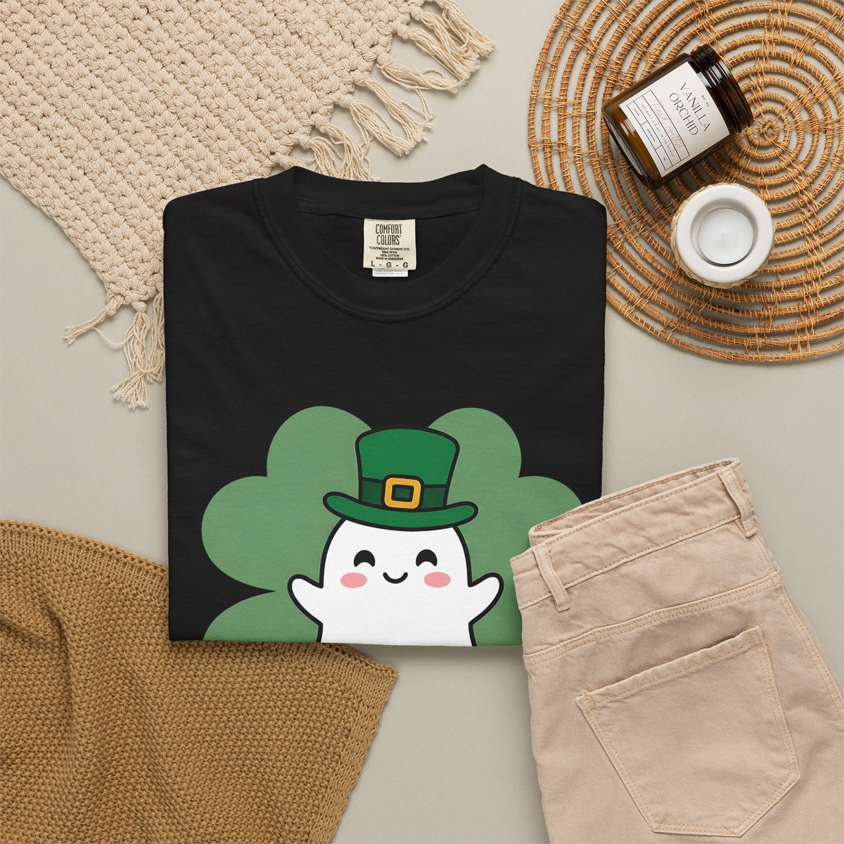 Ghost Clover Shirt St Patrick's Day Halloween Unisex Gift product image 16