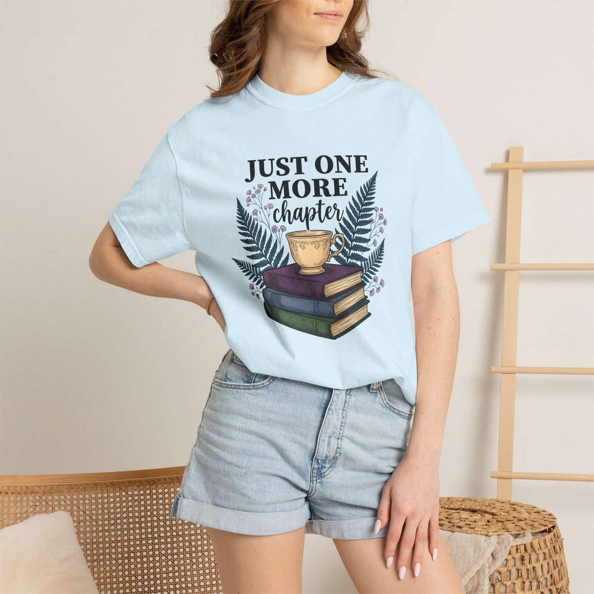 Stacked Books Teacup Shirt Boho Chic Reading Unisex Gift product image 9