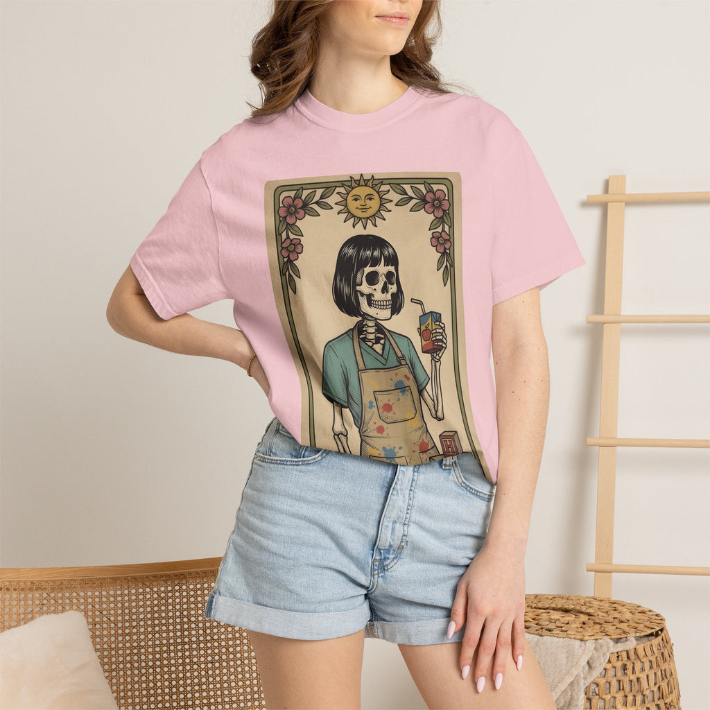 Skeleton Professor Tarot Card T-Shirt – Funny Halloween product image 13