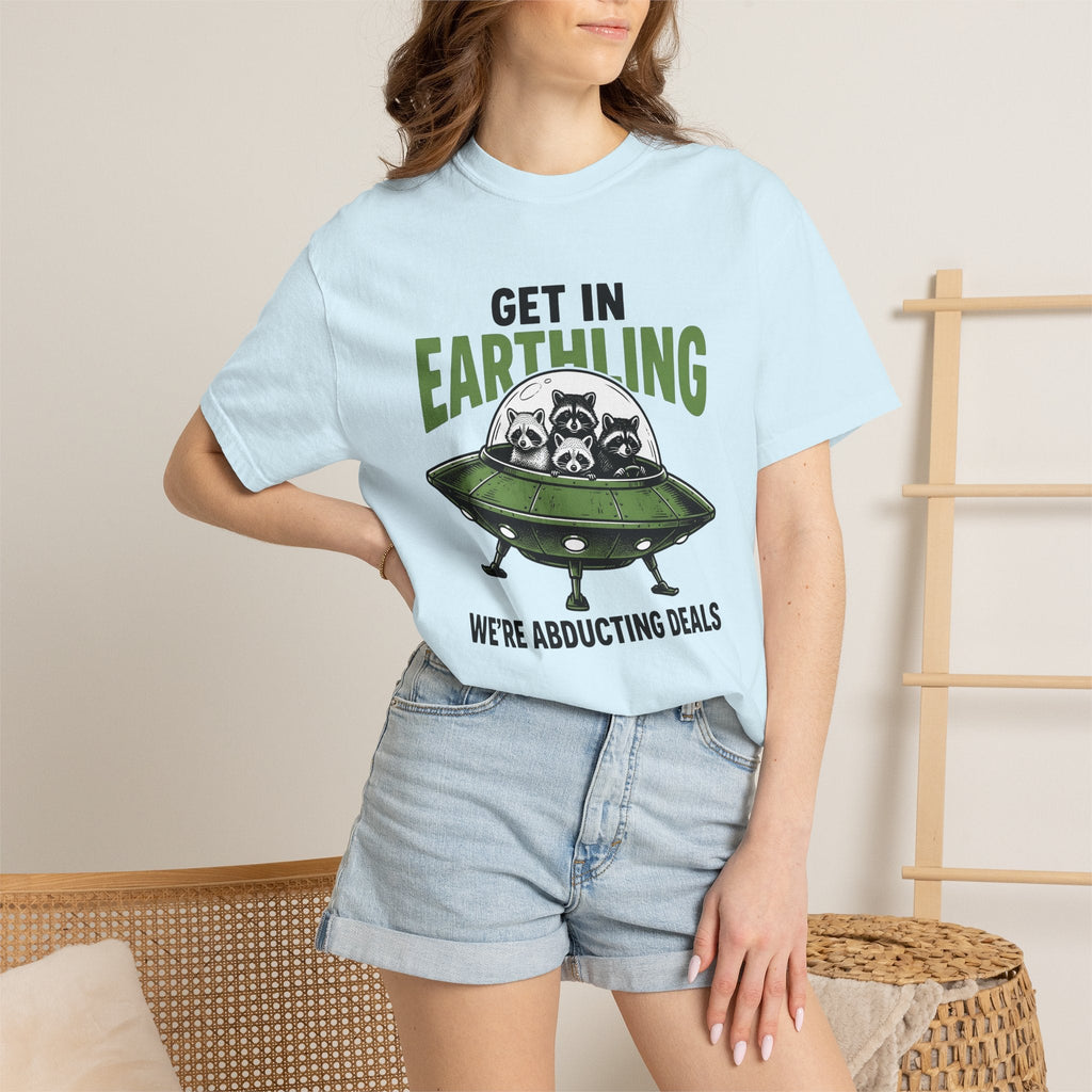 Raccoon Spaceship Comic T-Shirt – Funny Space Wildlife product image 9