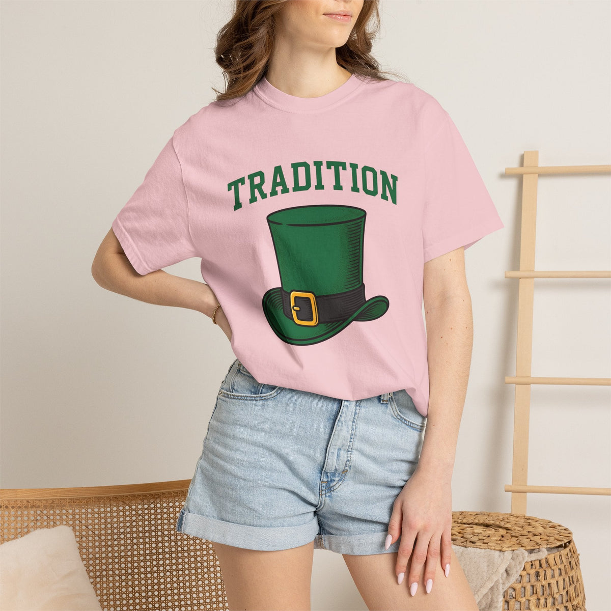 Leprechaun Hat Shirt St Patrick's Day Holiday Unisex Gift Vintage Tee Top Hat