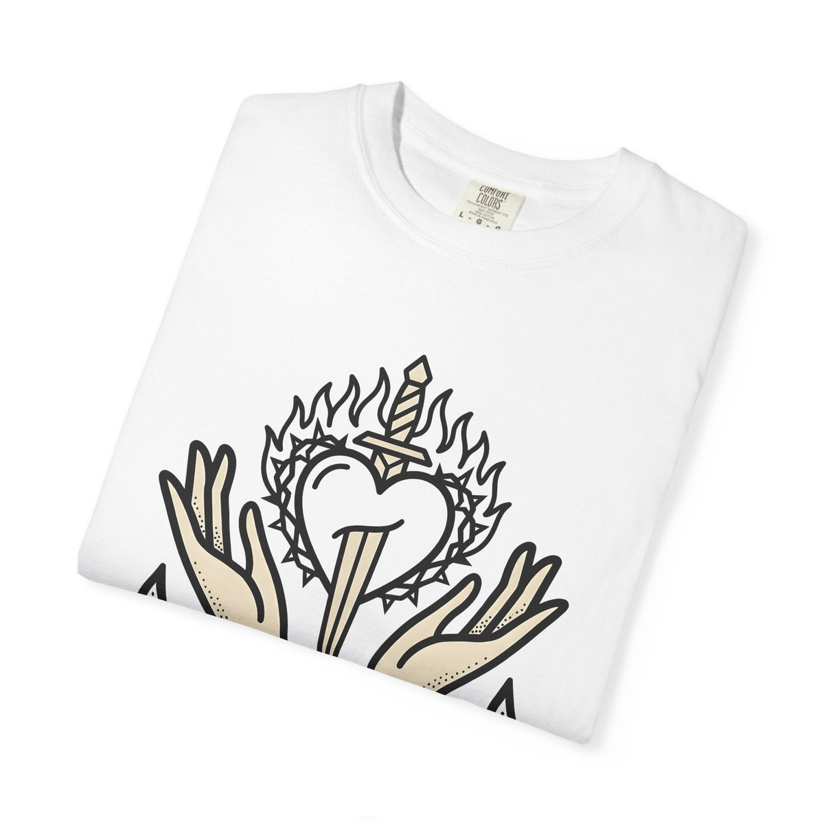 Divine Heart Shirt Boho Chic Mindfulness Unisex Gift Sketch product image 5