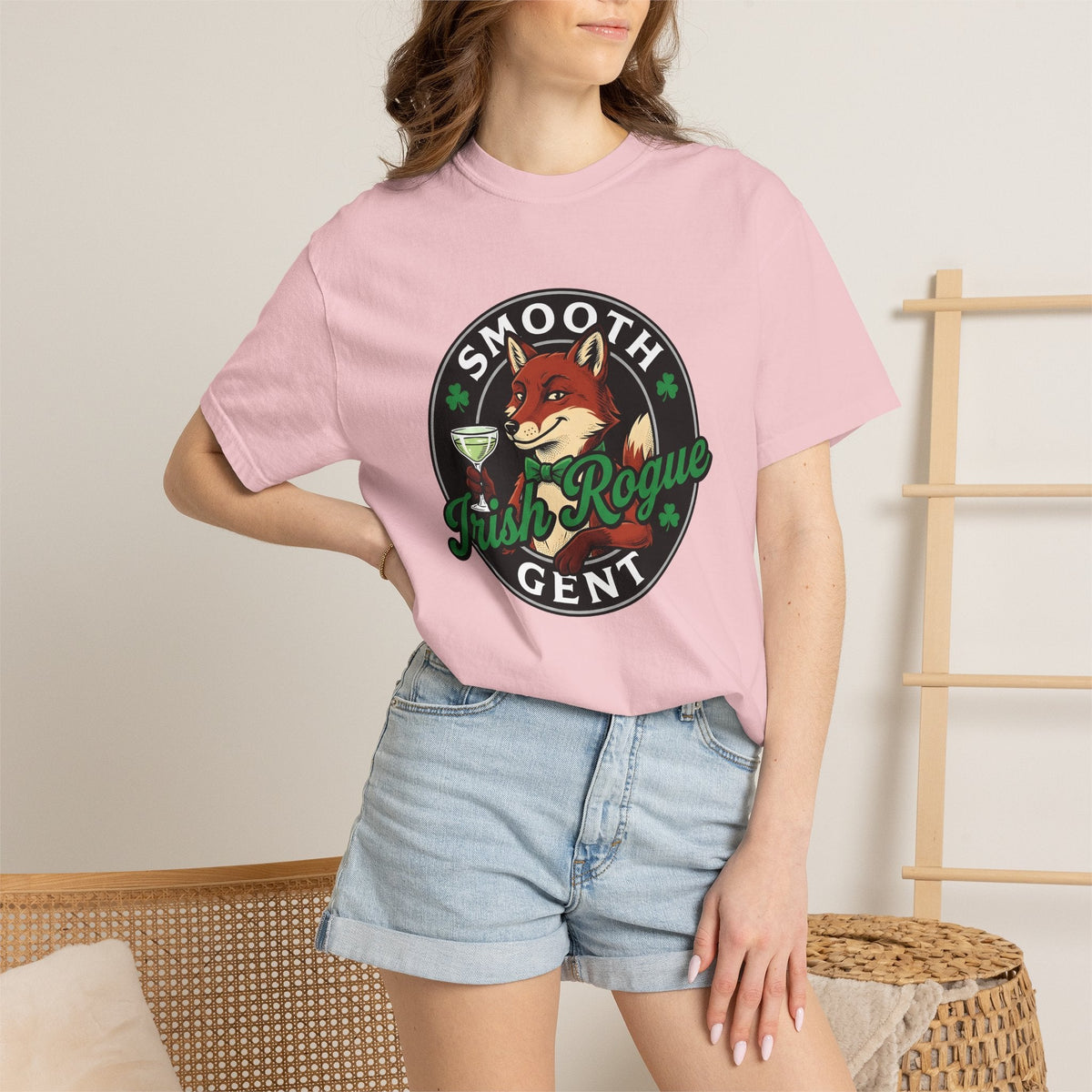 Fox Cocktail Shirt St Patrick's Day Animal Gift Women product image 12