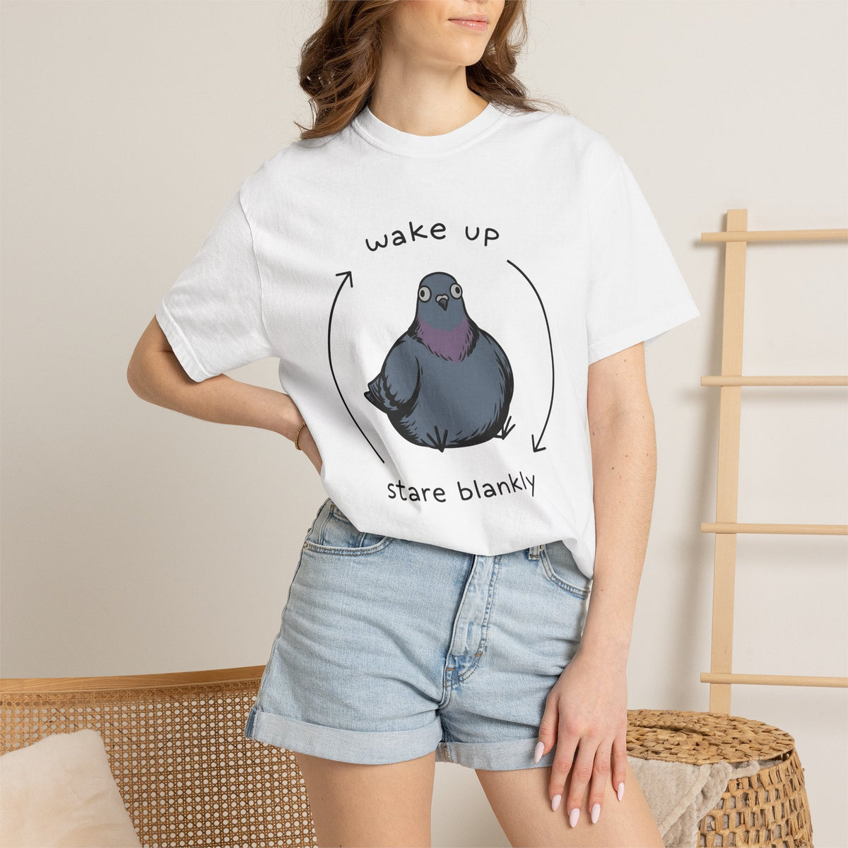 Bird Drawing Shirt Funny Creature Gift Women Animated Tee product image 6