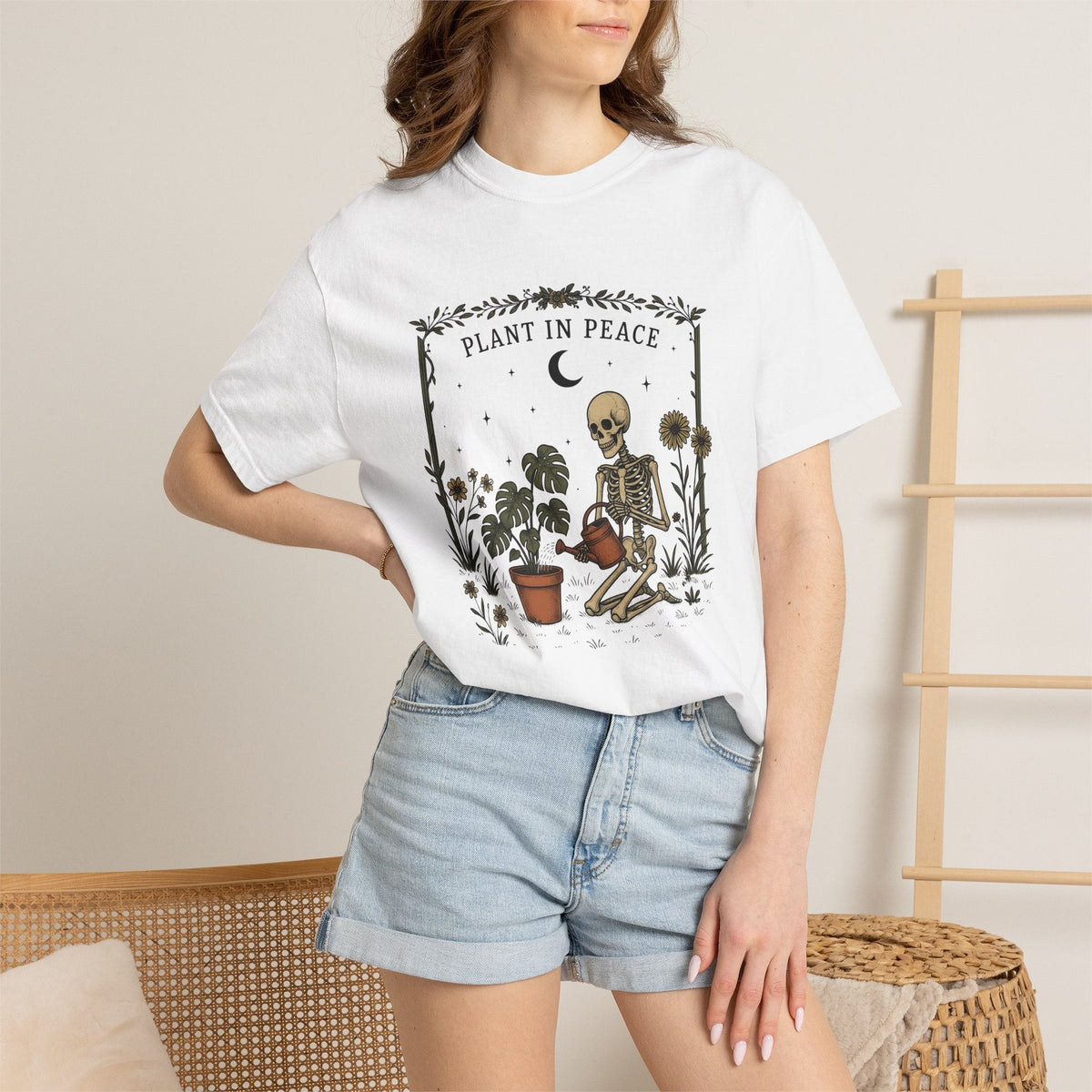 Skeleton Gardening Shirt Halloween Plant Unisex Gift Boho product image 6