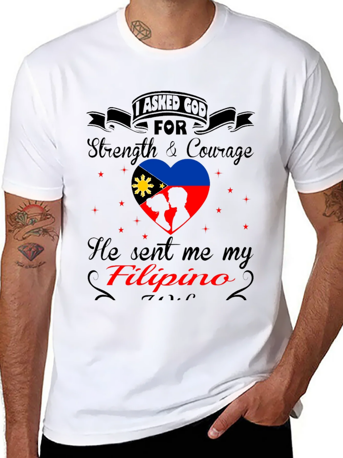 Filipino Pride T-Shirt - Strength & Courage Design product image 7