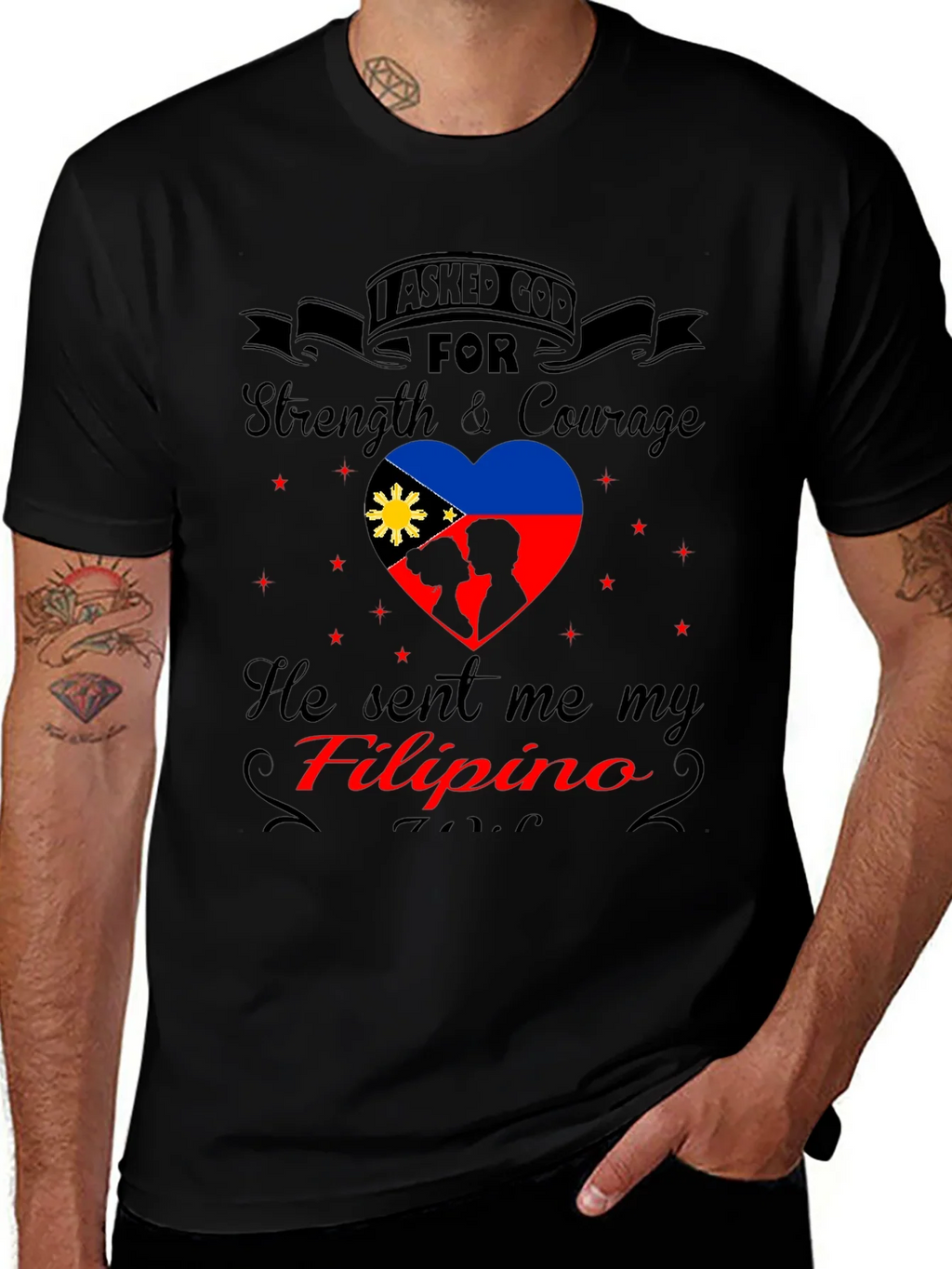 Filipino Pride T-Shirt - Strength & Courage Design product image 1