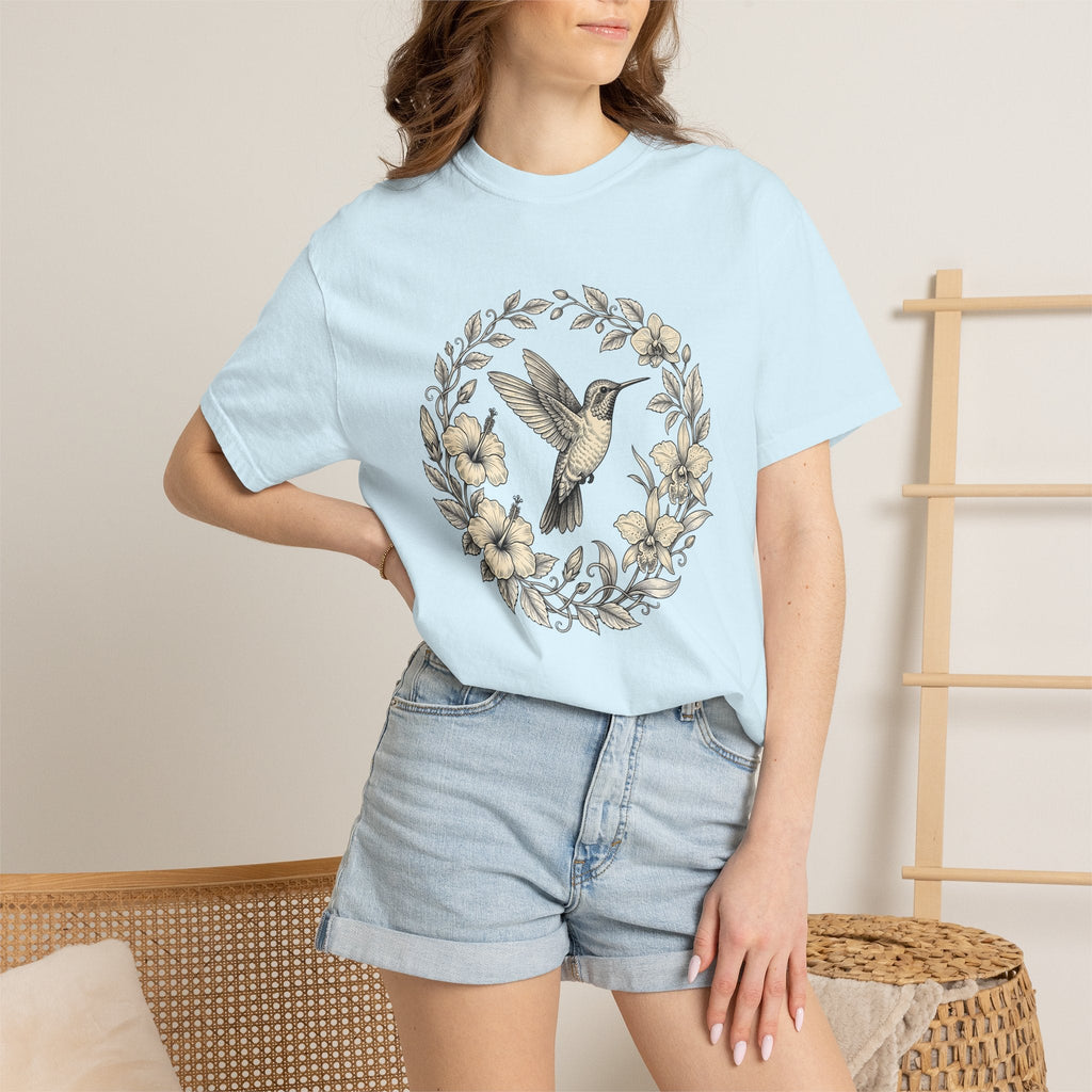 Hummingbird Ring Shirt Animals & Flowers Environment Unisex Gift Leafy Tee