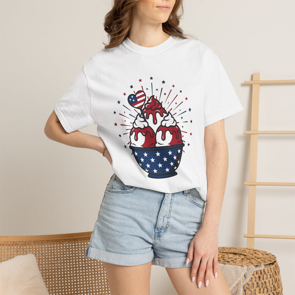 Ice Cream Scoop Shirt Desserts America Unisex Gift Kawaii product image 6