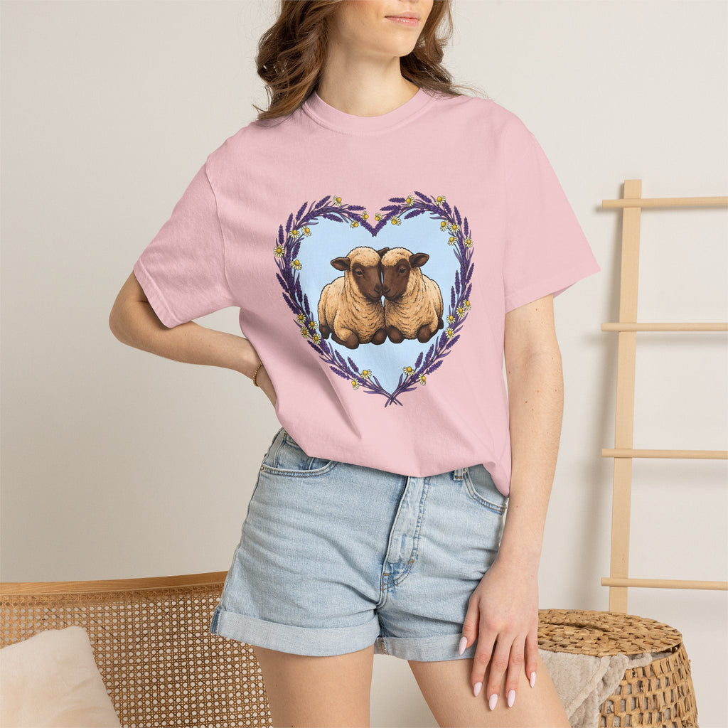Sheep Couple Shirt Cute Pet Unisex Gift Sketch Tee Ewe product image 12