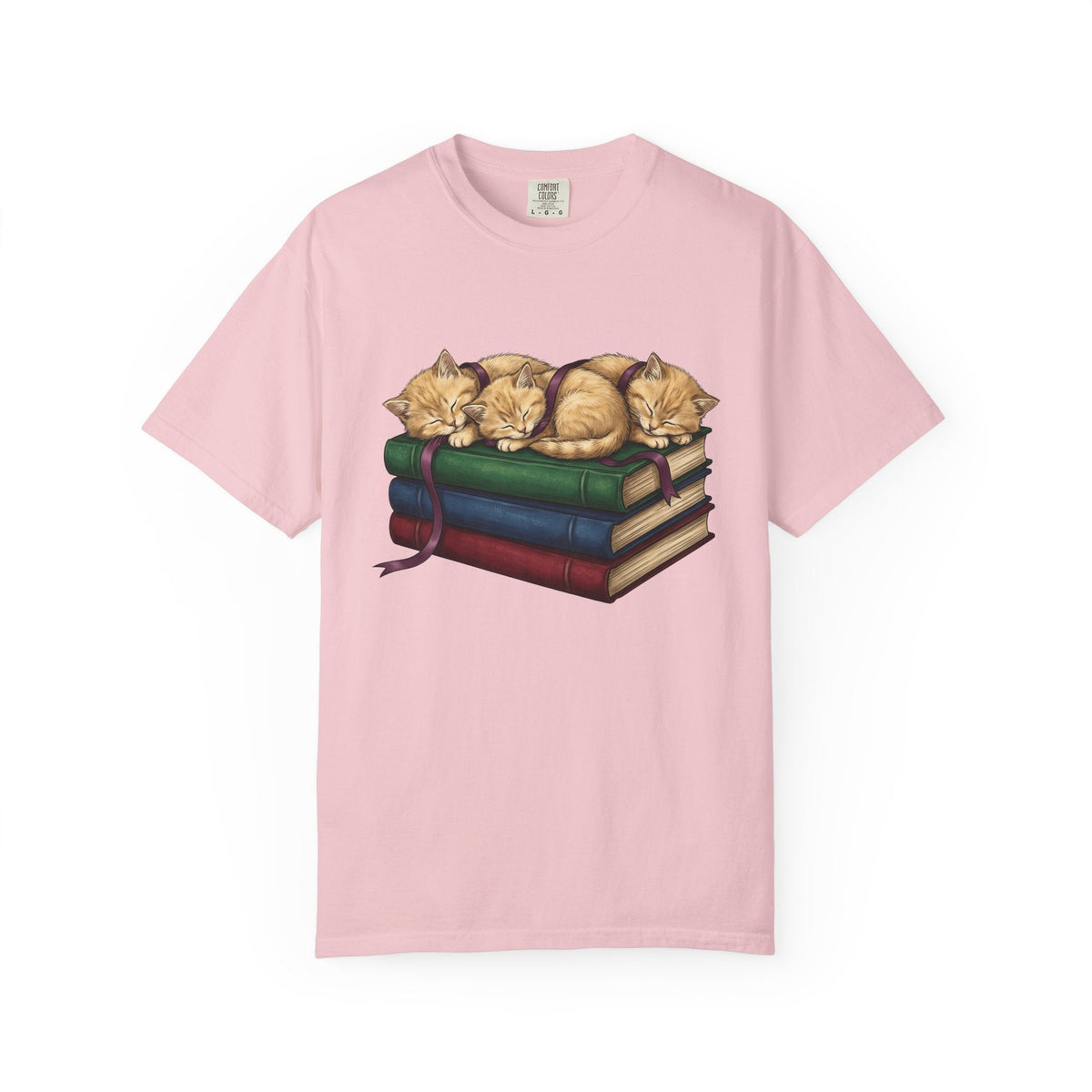 Sleeping Kittens Shirt Cat Book Gift Women Hand Drawn Tee product image 3
