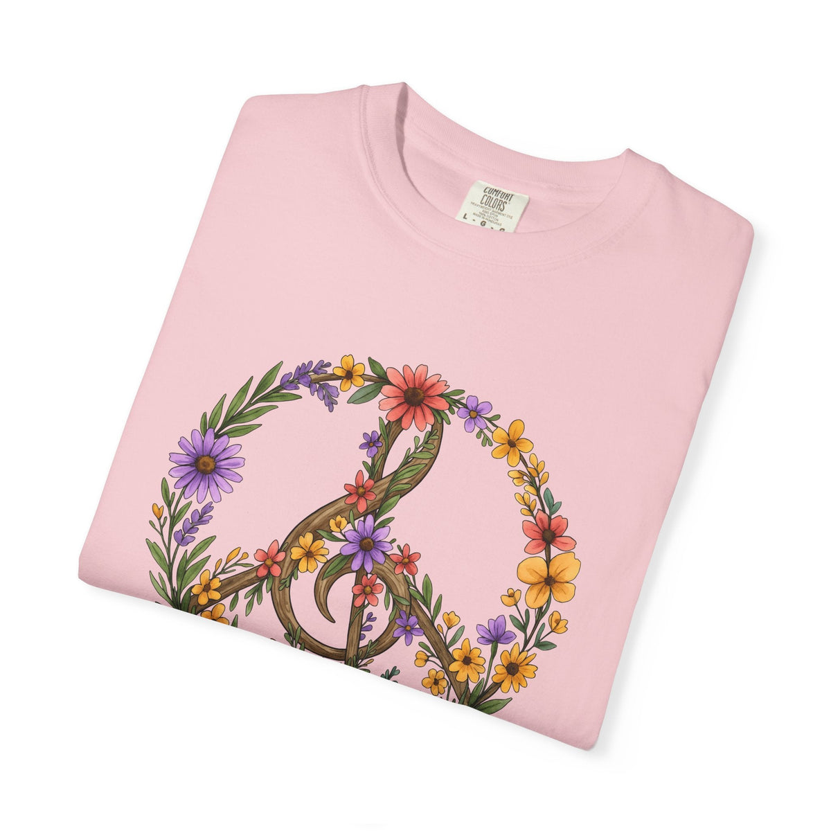 Peace Hand Flowers Shirt Boho Chic Vintage Unisex Gift Folk product image 11