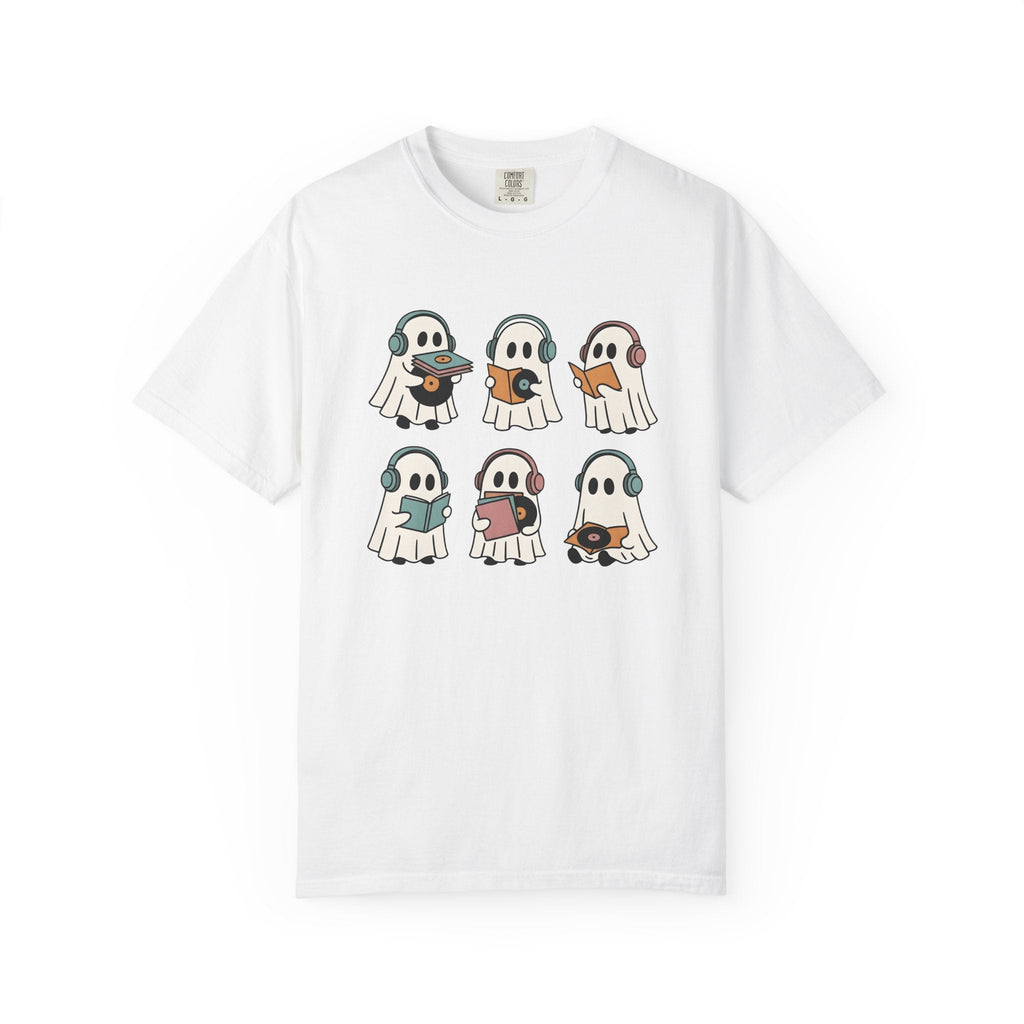 Ghost Music Shirt Halloween Unisex Gift Cartoon Tee Spirit product image 1