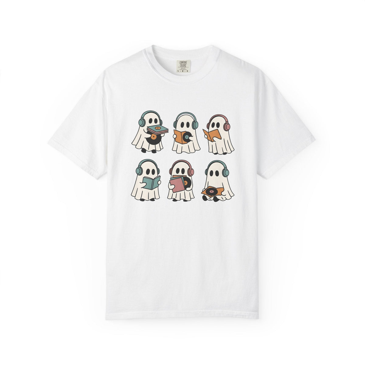 Ghost Music Shirt Halloween Unisex Gift Cartoon Tee Spirit product image 1