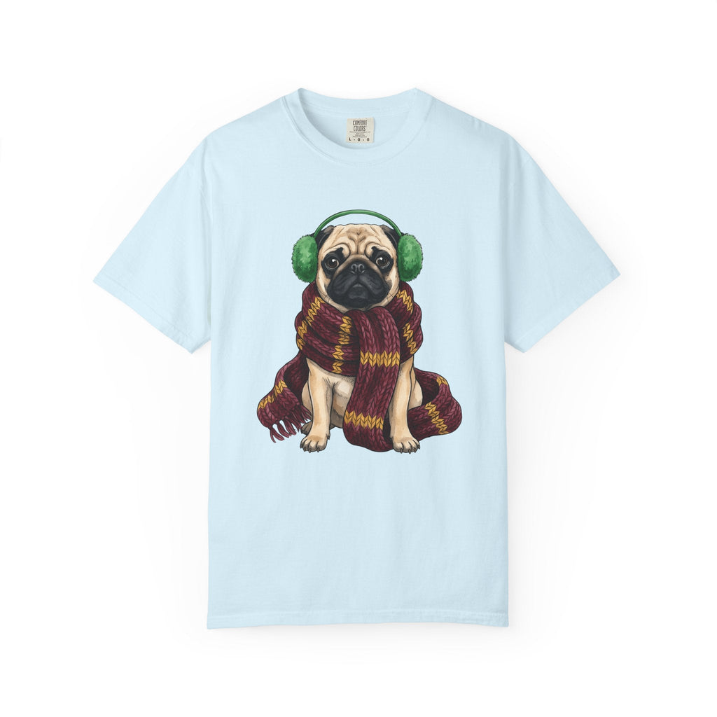 Pug Dog Shirt Winter Gift Women Hand Drawn Tee Puggle product image 2